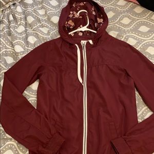 Burgundy windbreaker